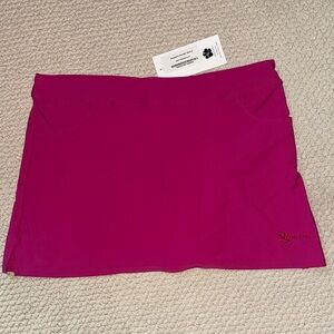 Hapari— raspberry straight skirt with Side Pockets
